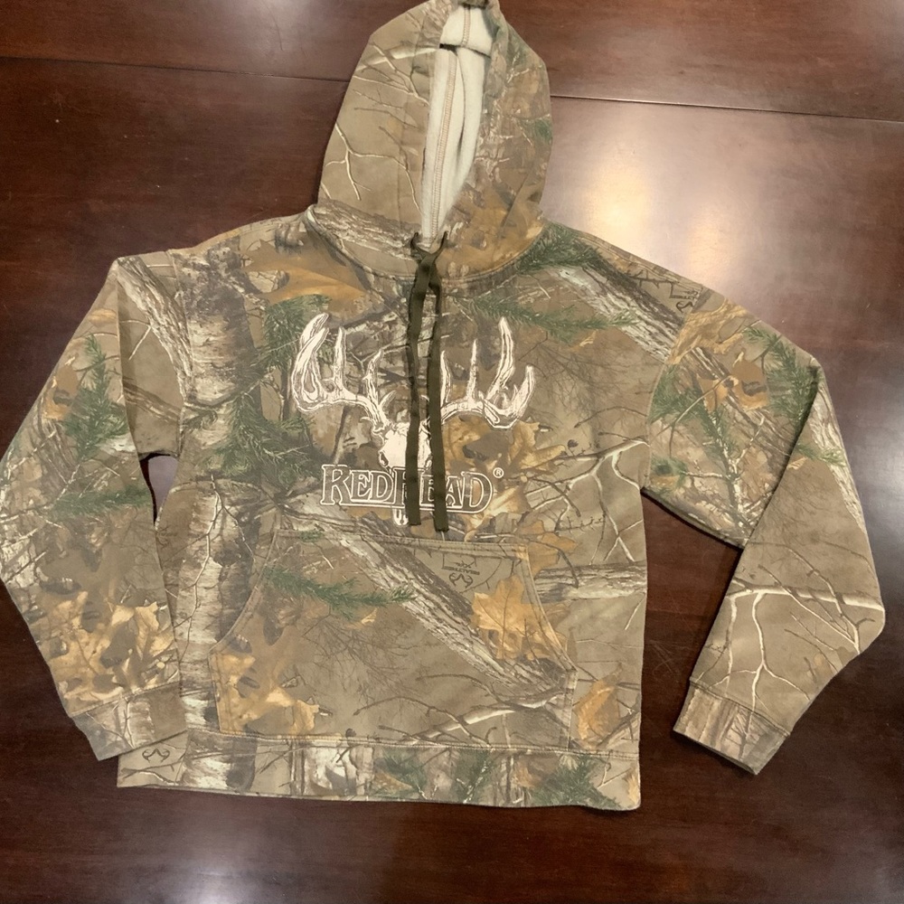 Redhead Camo Pocket Hoodie Sweatshirt Size Small